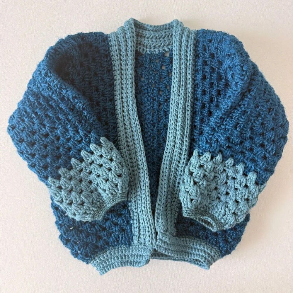 HANDMADE Little Ocean Cardigan - 12-18m
